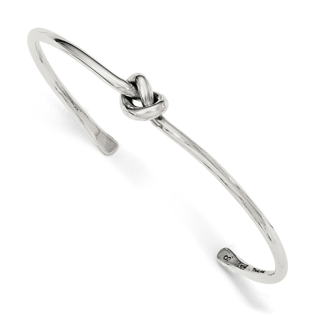 Knot Bangle Sterling Silver Polished QB1003, MPN: QB1003, 191101073182