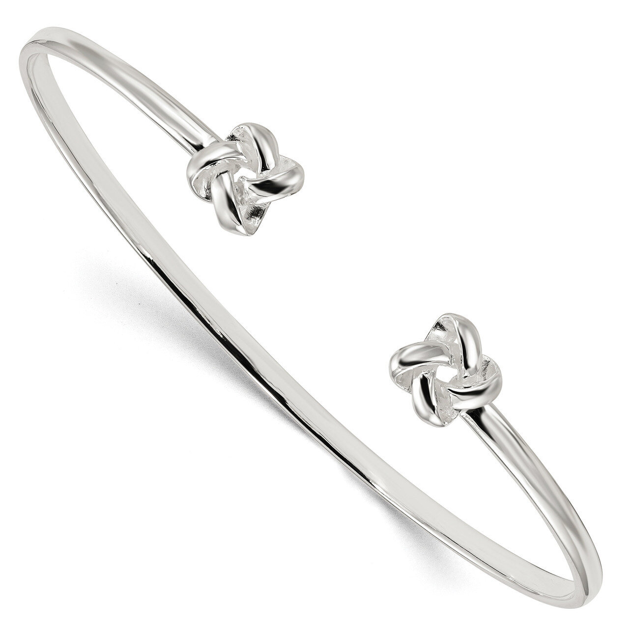 Love Knot Cuff Bracelet Sterling Silver Polished QB1214, MPN: QB1214, 191101177767