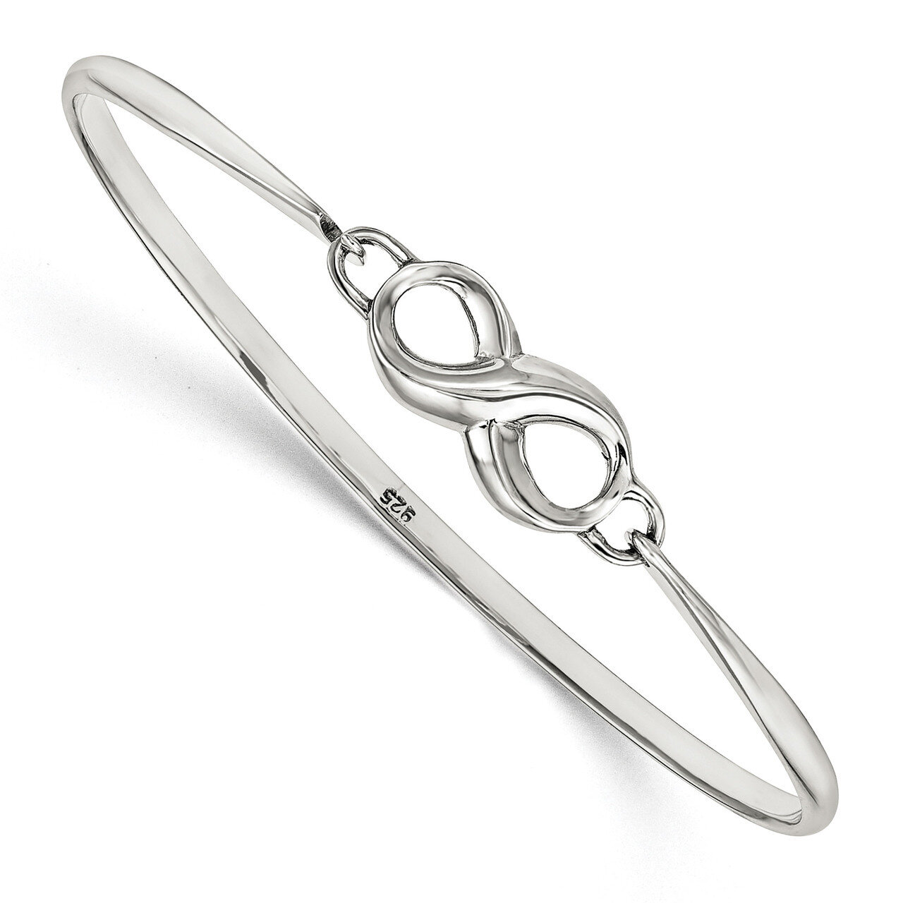 Infinity Hinged Bangle Sterling Silver QB914, MPN: QB914, 886774748979