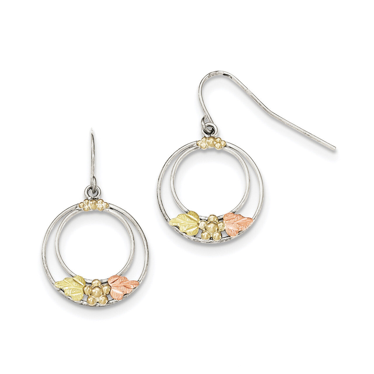 Circle Shepherd Hook Earrings 12k Gold Sterling Silver QBH201, MPN: QBH201, 31902395383