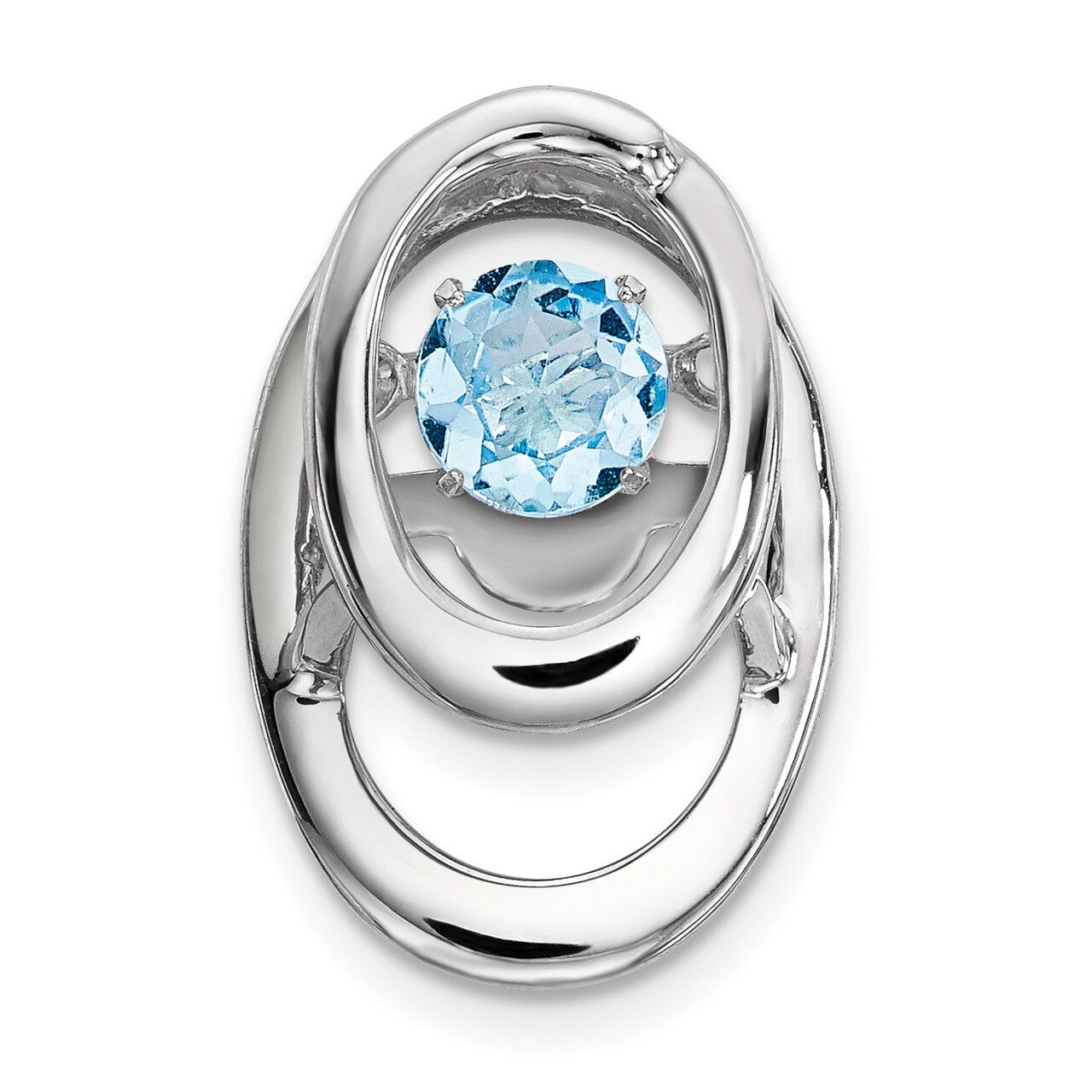 Blue Topaz Birthstone Vibrant Pendant Sterling Silver Rhodium QBPD32DEC, MPN: QBPD32DEC, 8867740557…