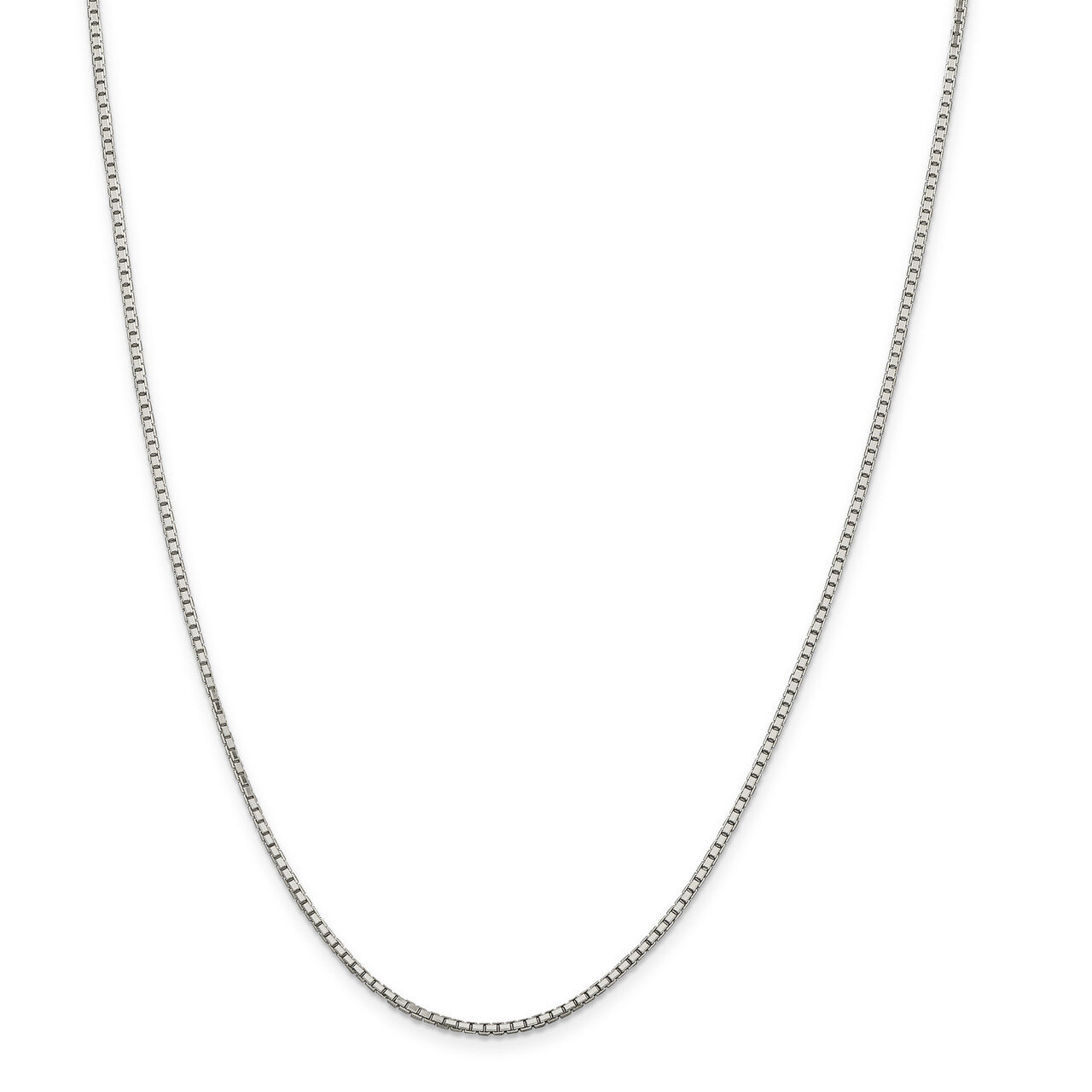24 Inch 1.7mm Diamond-cut Box Chain Sterling Silver Rhodium-plated QBR035R-24, MPN: QBR035R-24, 886…