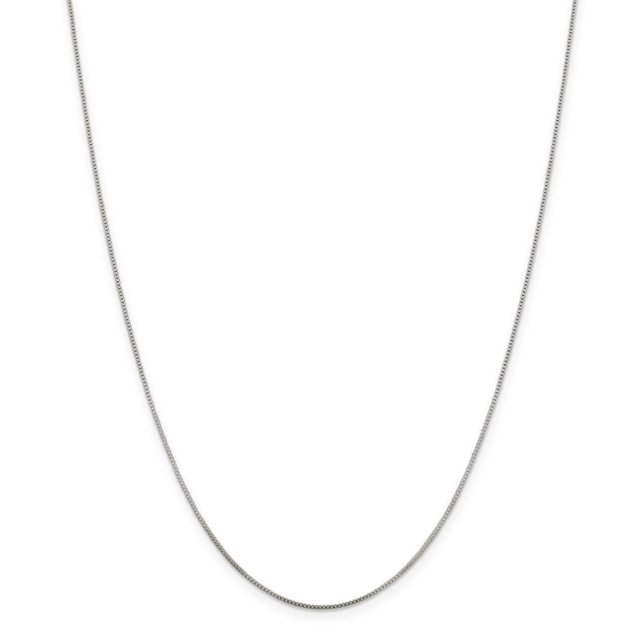 16 Inch .8mm Box Chain Sterling Silver Rhodium-plated QBX015R-16, MPN: QBX015R-16, 886774125572