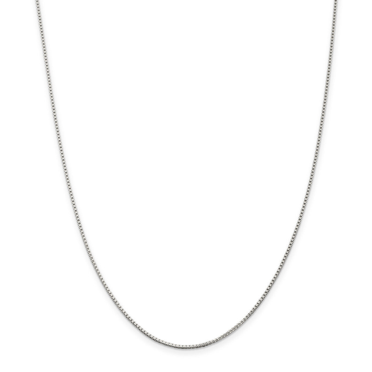 18 Inch 1.25mm Box Chain Sterling Silver Rhodium-plated QBX024R-18, MPN: QBX024R-18, 886774126937