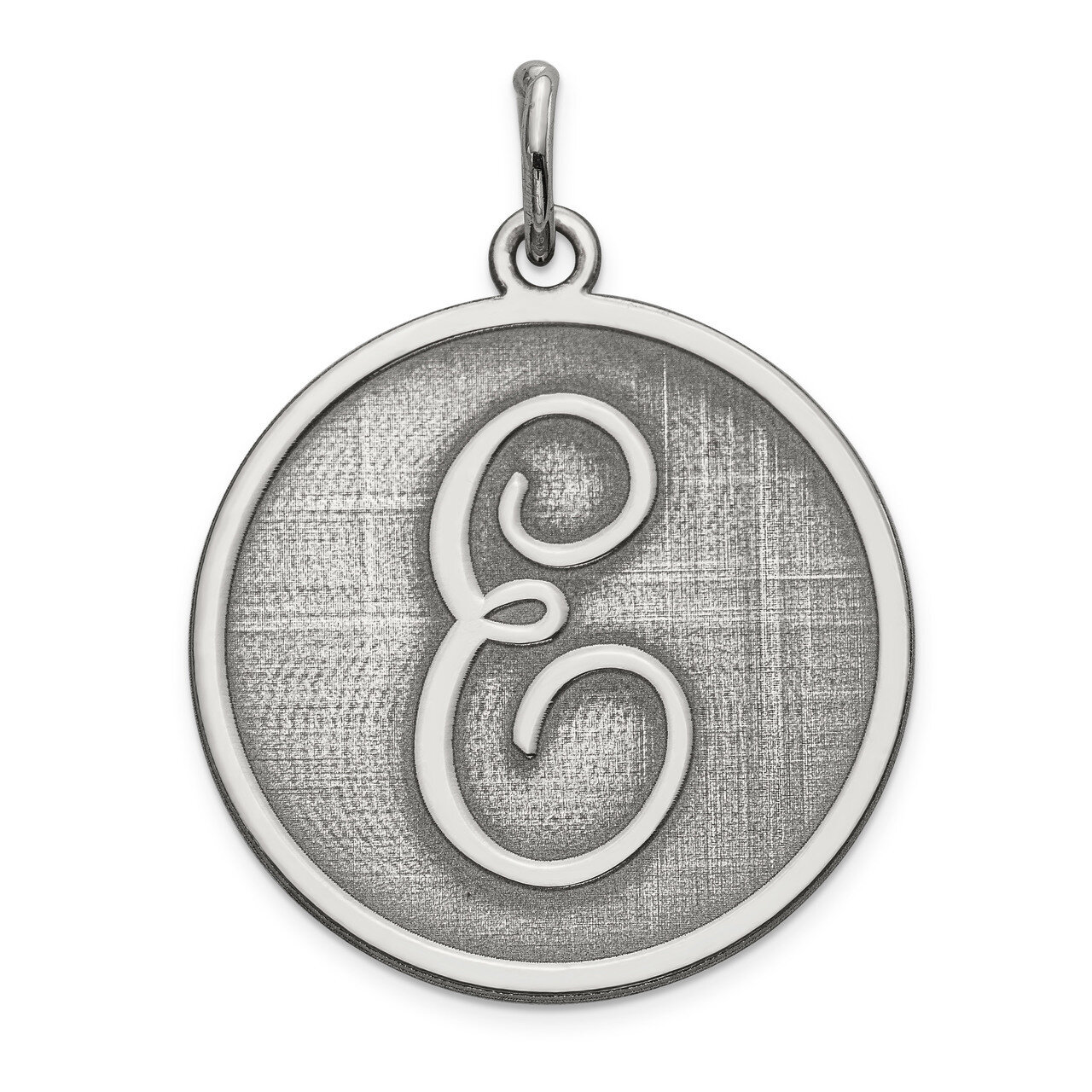 Brocaded Initial E Charm Sterling Silver QC4162E, MPN: QC4162E, 883957495811