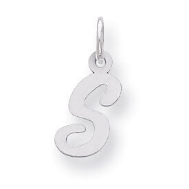 Script Initial S Charm Sterling Silver Small QC5080S, MPN: QC5080S, 883957845623