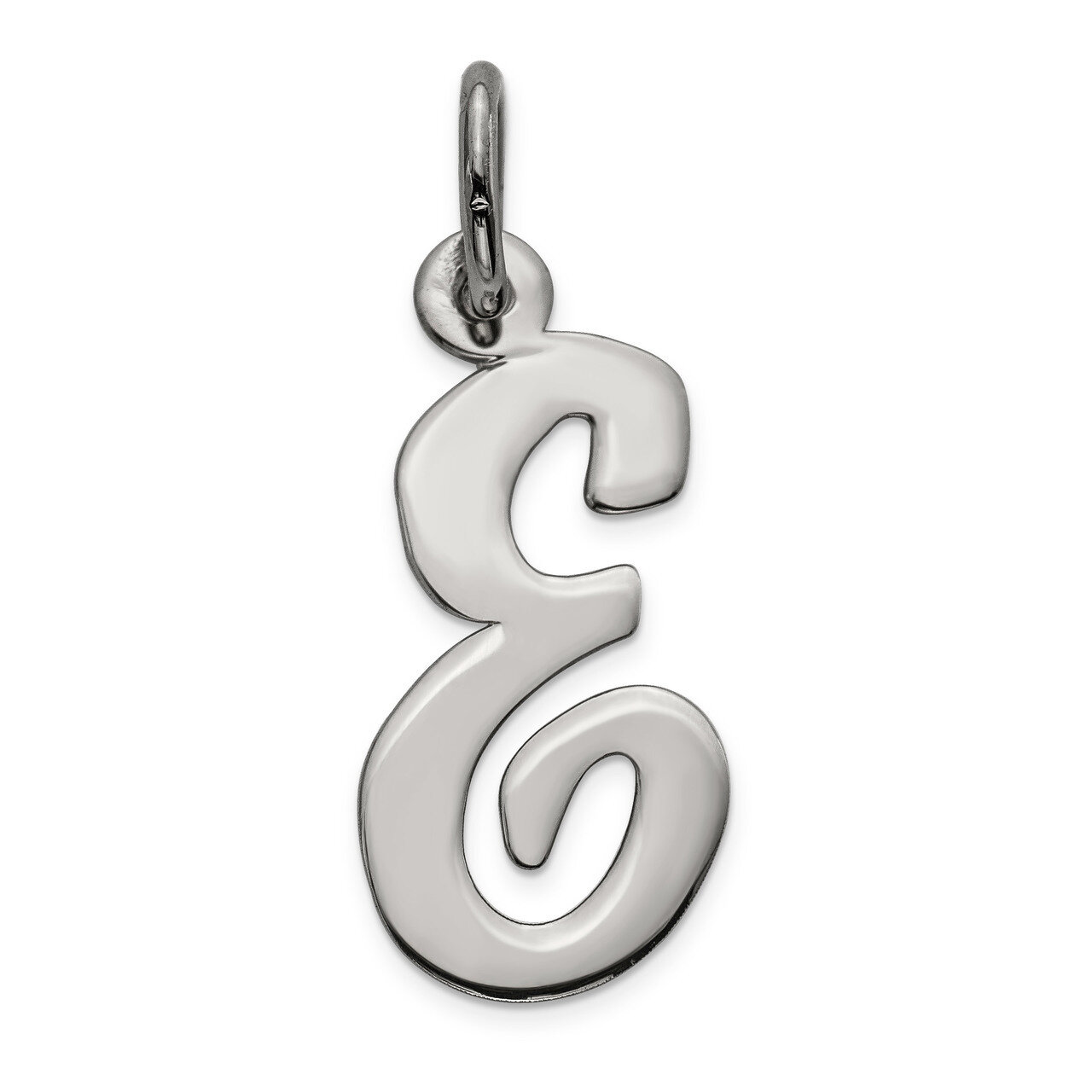 Script Initial E Charm Sterling Silver Medium QC5082E, MPN: QC5082E, 883957957951