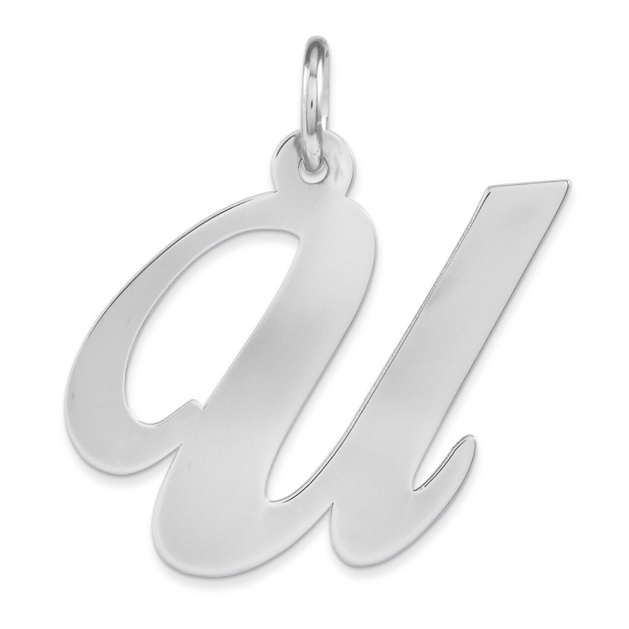 Fancy Script Initial U Charm Sterling Silver Large QC5090U, MPN: QC5090U, 883957603827