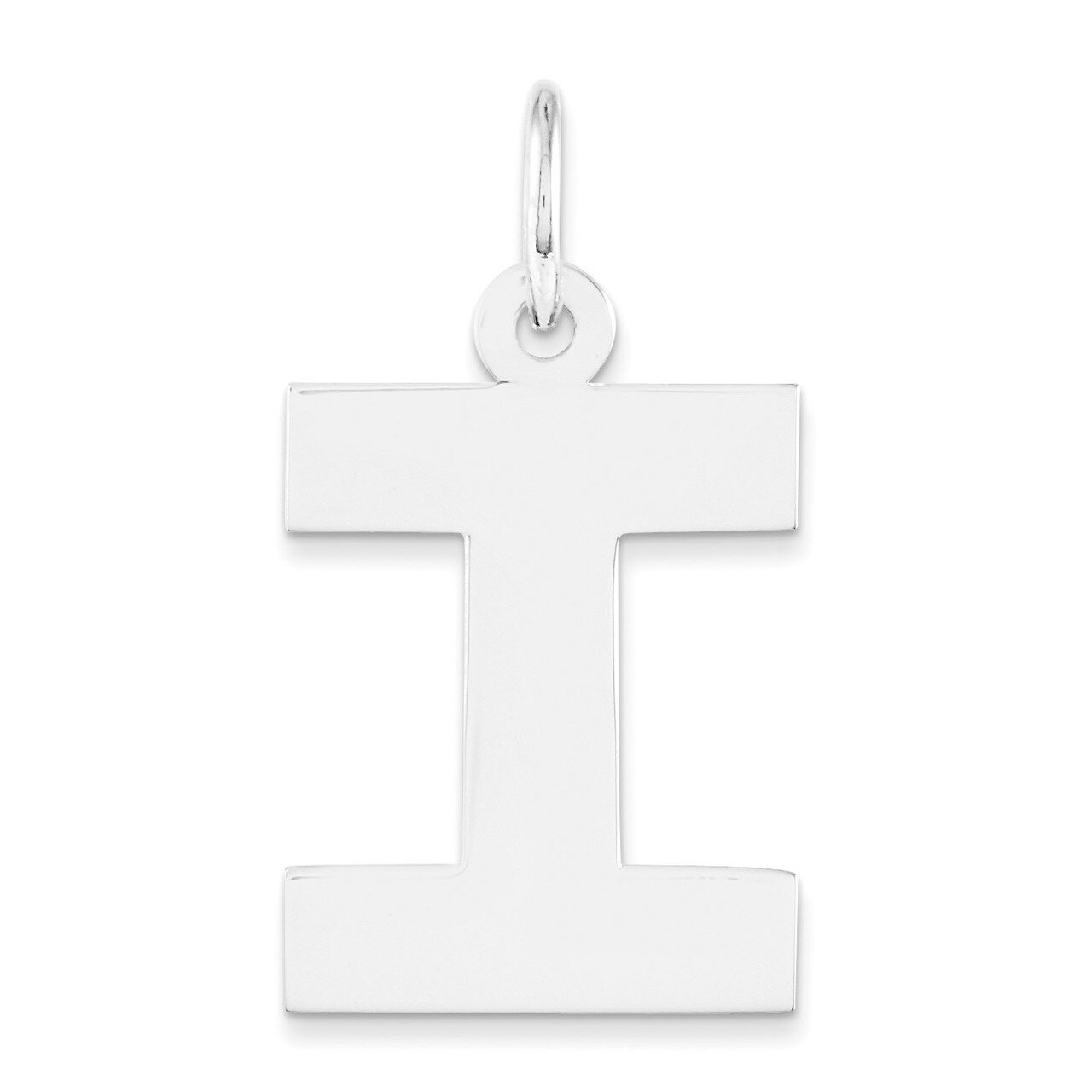 Block Initial I Charm Sterling Silver Medium QC5095I, MPN: QC5095I, 191101182433