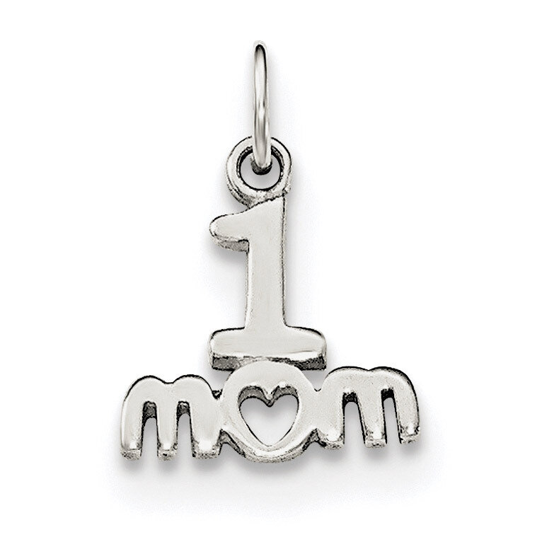 #1 MOM Charm Sterling Silver Polished QC8083, MPN: QC8083, 191101359088