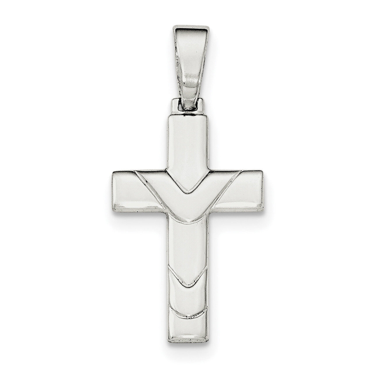 Cross Pendant Sterling Silver Polished QC8116, MPN: QC8116, 191101365300