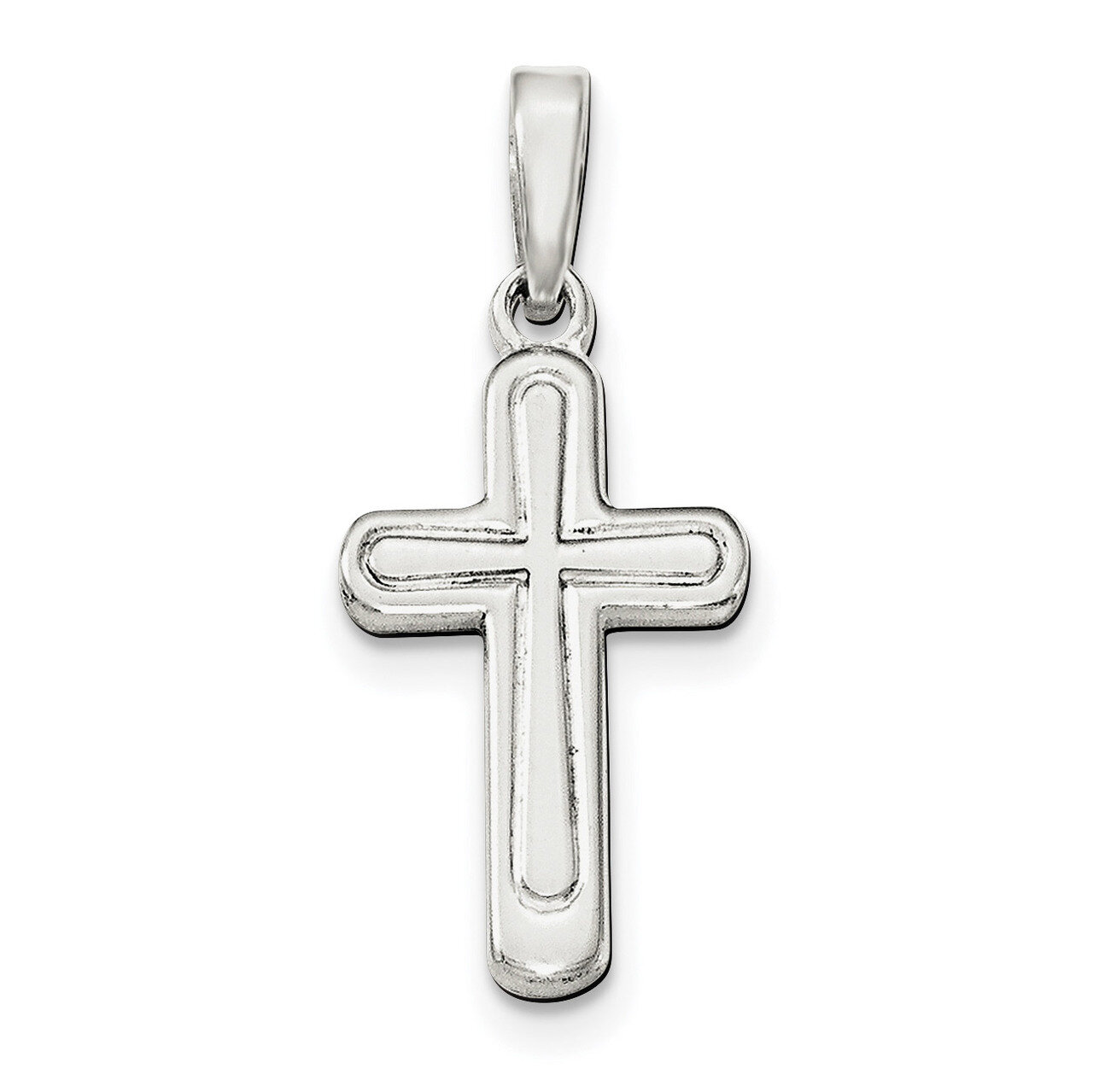 Cross Pendant Sterling Silver Polished QC8119, MPN: QC8119, 191101361012