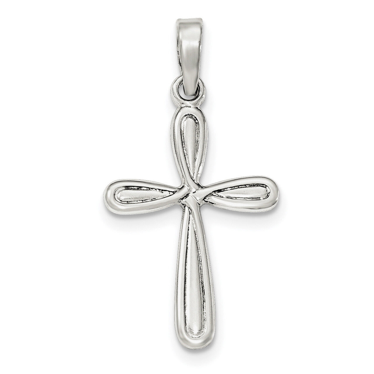 Latin Cross Pendant Sterling Silver Polished QC8123, MPN: QC8123, 191101362392