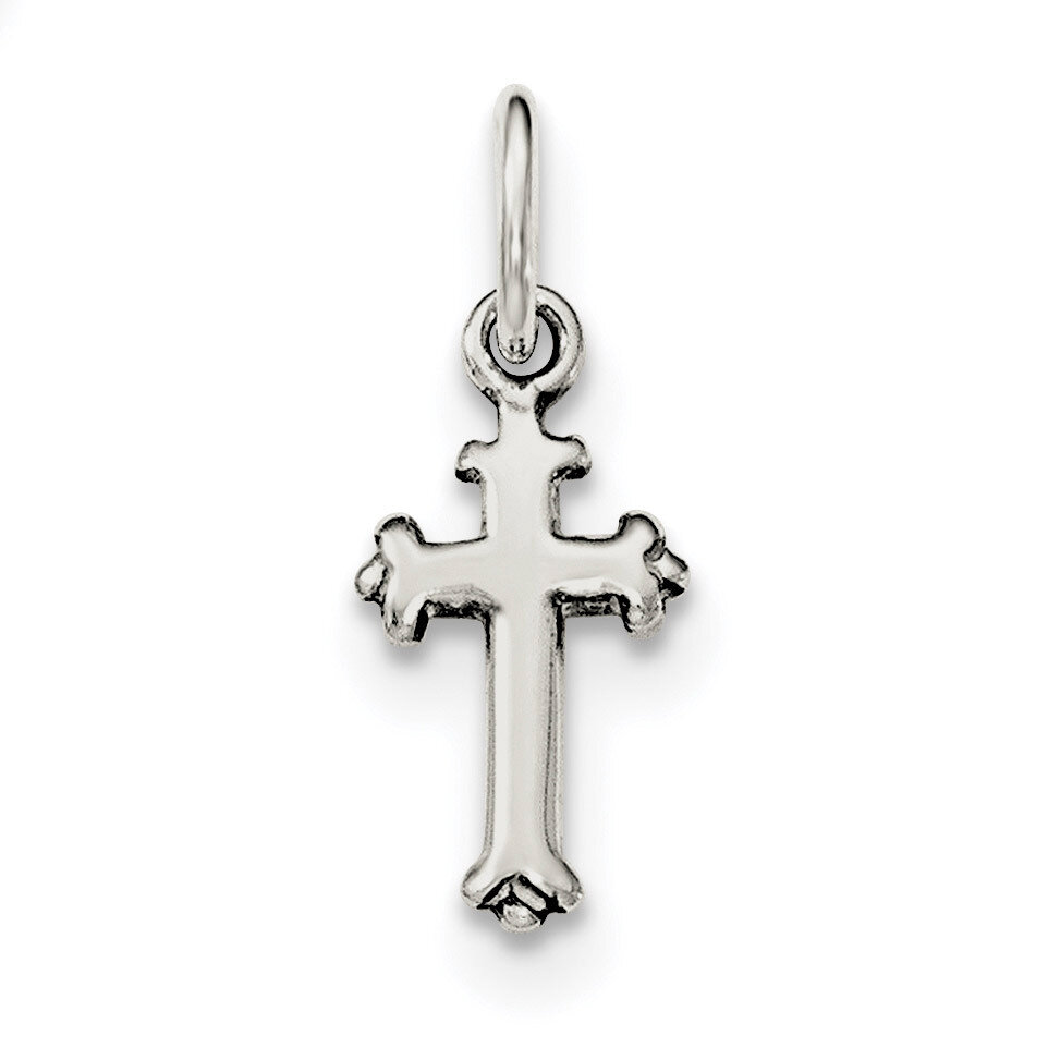 Cross Charm Sterling Silver Polished QC8149, MPN: QC8149, 191101359040