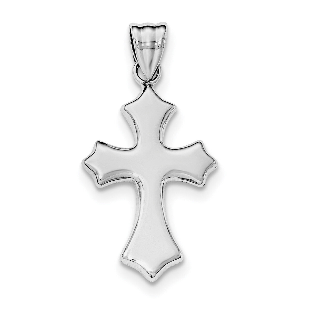 Cross Pendant Sterling Silver Rhodium-plated Polished QC8160, MPN: QC8160, 191101360725