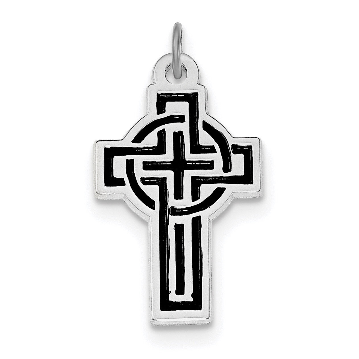 Black Rhodium Design Cross Pendant Sterling Silver QC8185, MPN: QC8185, 191101457357