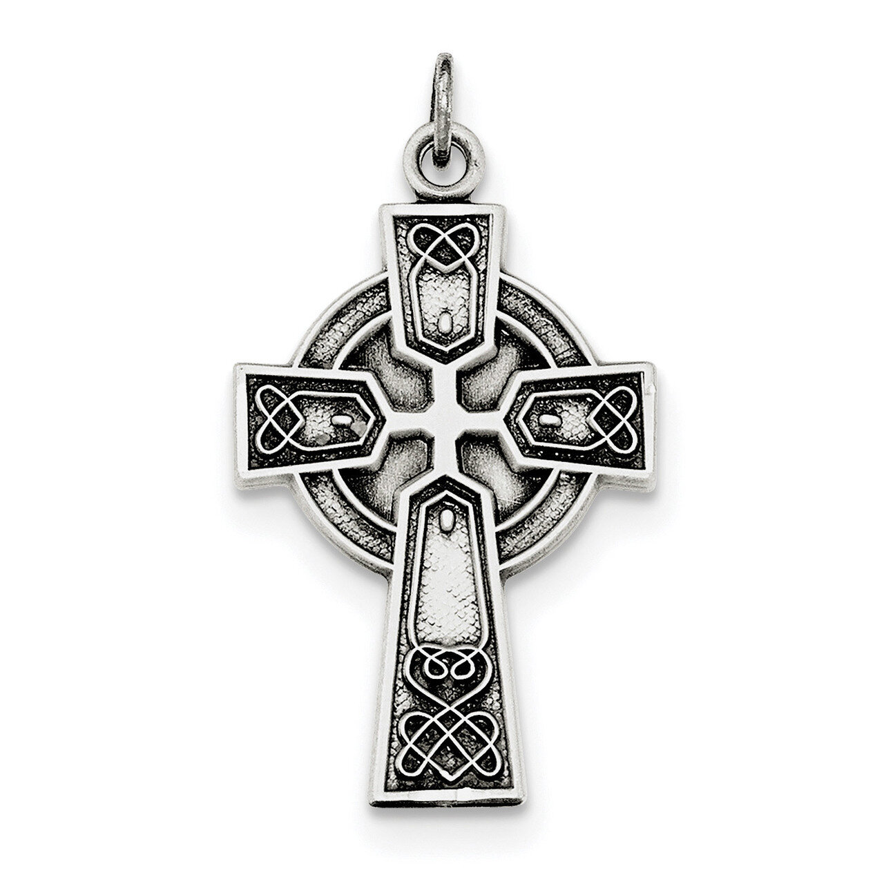 Irish Cross Pendant Sterling Silver Antiqued QC8195, MPN: QC8195, 191101366802