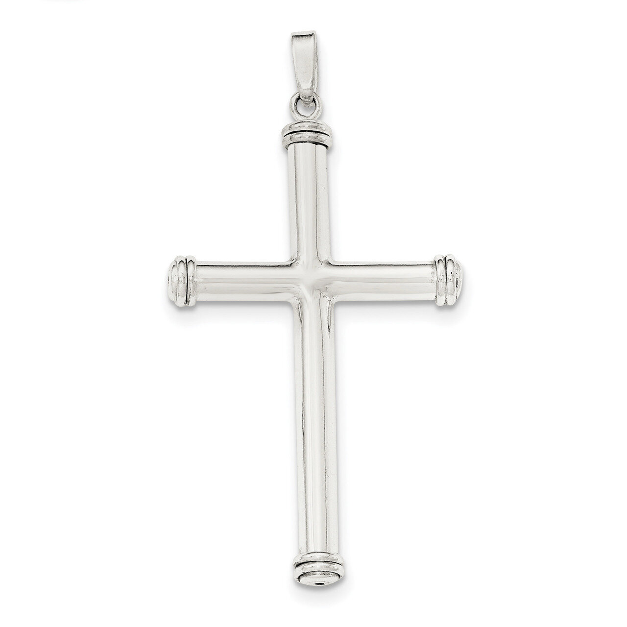 Hollow Cross Pendant Sterling Silver Polished QC8270, MPN: QC8270, 191101359415