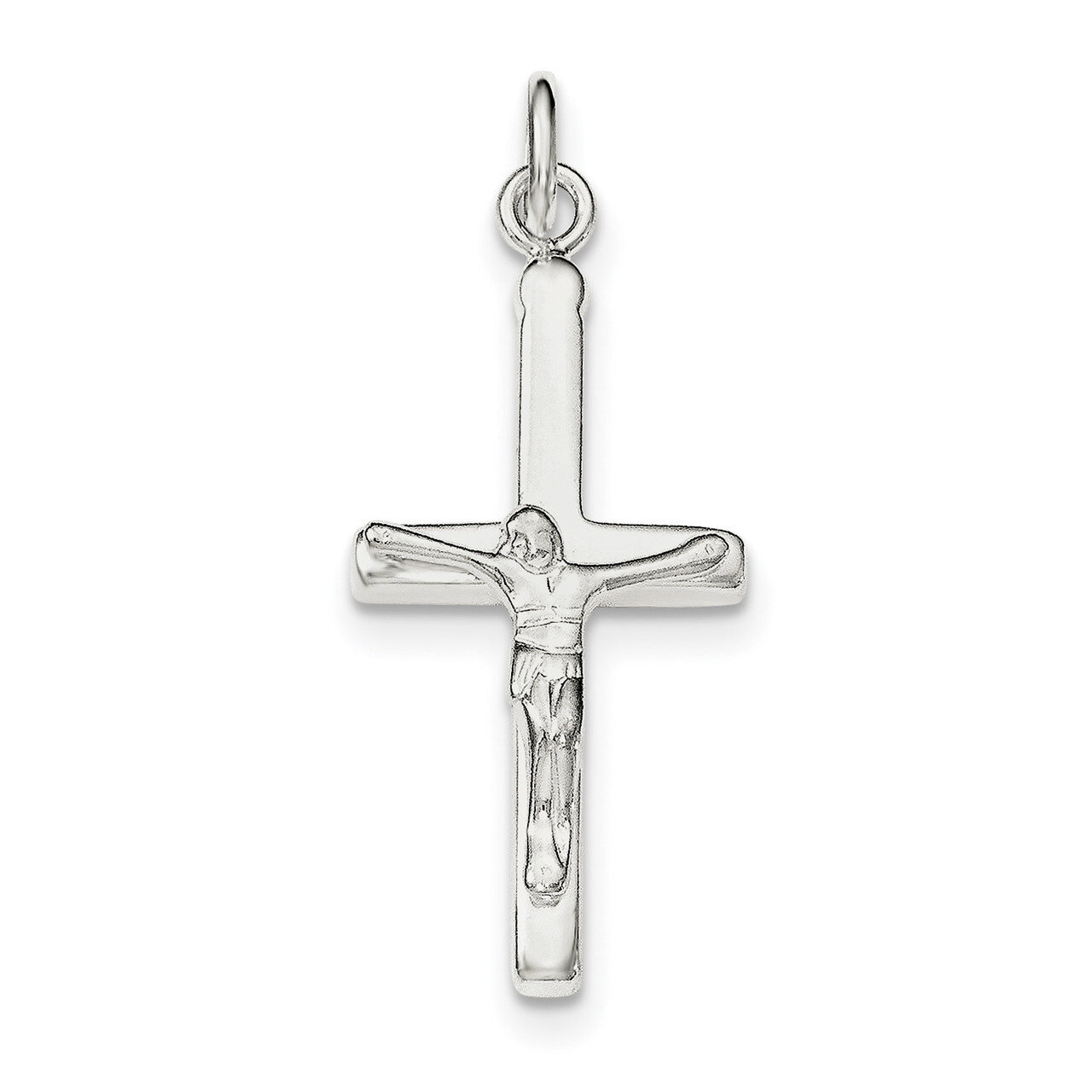 Crucifix Cross Pendant Sterling Silver Polished QC8284, MPN: QC8284, 191101359576
