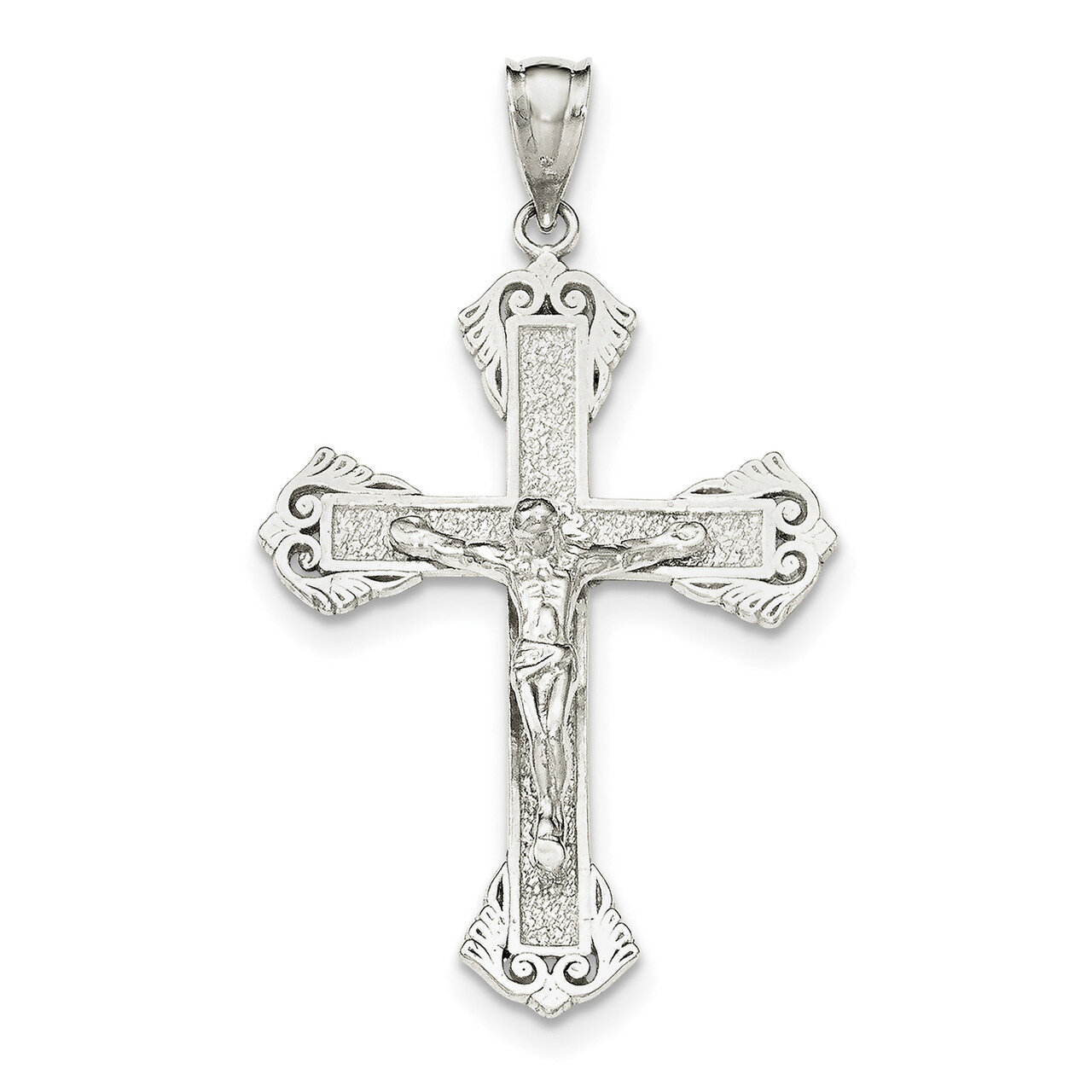 INRI Crucifix Pendant Sterling Silver Polished QC8310