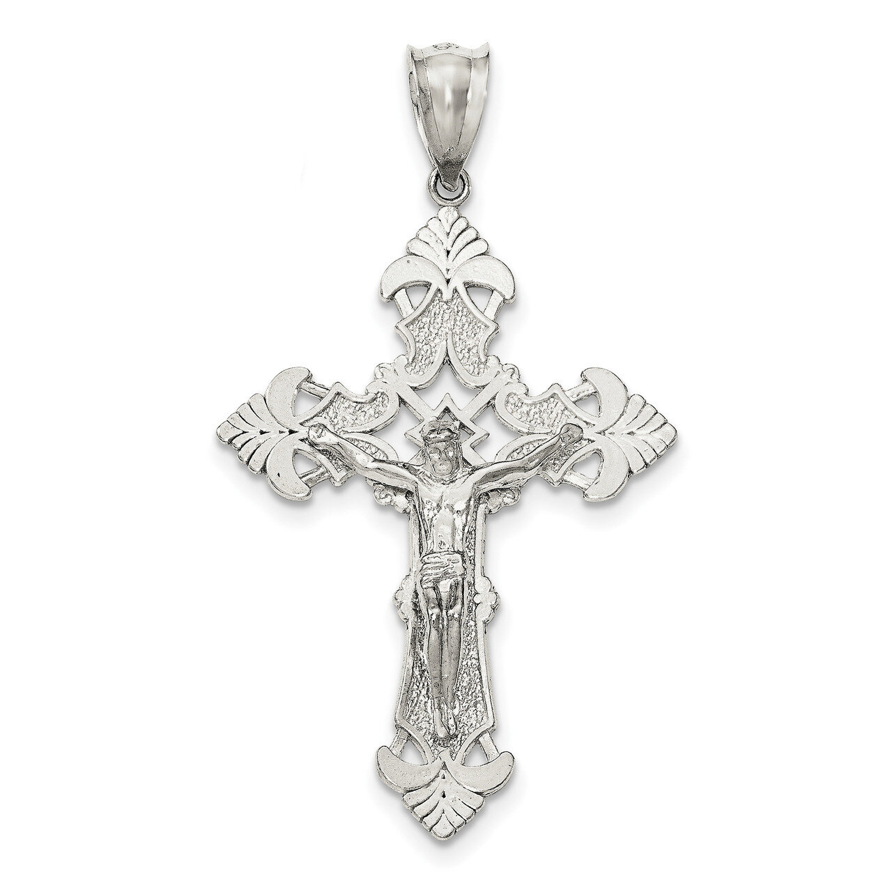 INRI Crucifix Pendant Sterling Silver Polished QC8335, MPN: QC8335, 191101359743