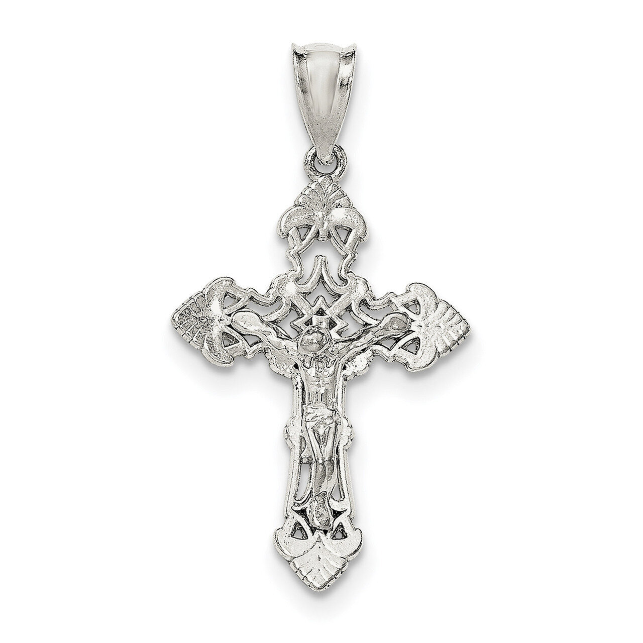 INRI Crucifix Pendant Sterling Silver Polished QC8339