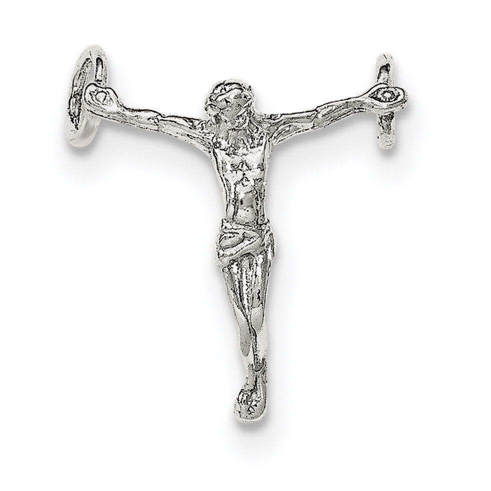Mini Jesus Cross Chain Slide Sterling Silver Polished QC8347, MPN: QC8347, 191101362019
