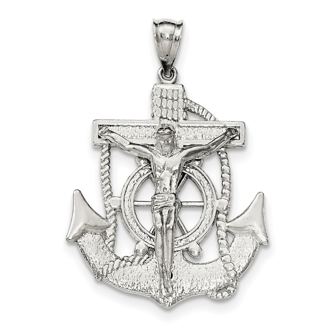 Mariner Crucifix Pendant Sterling Silver Polished QC8360, MPN: QC8360, 191101358821