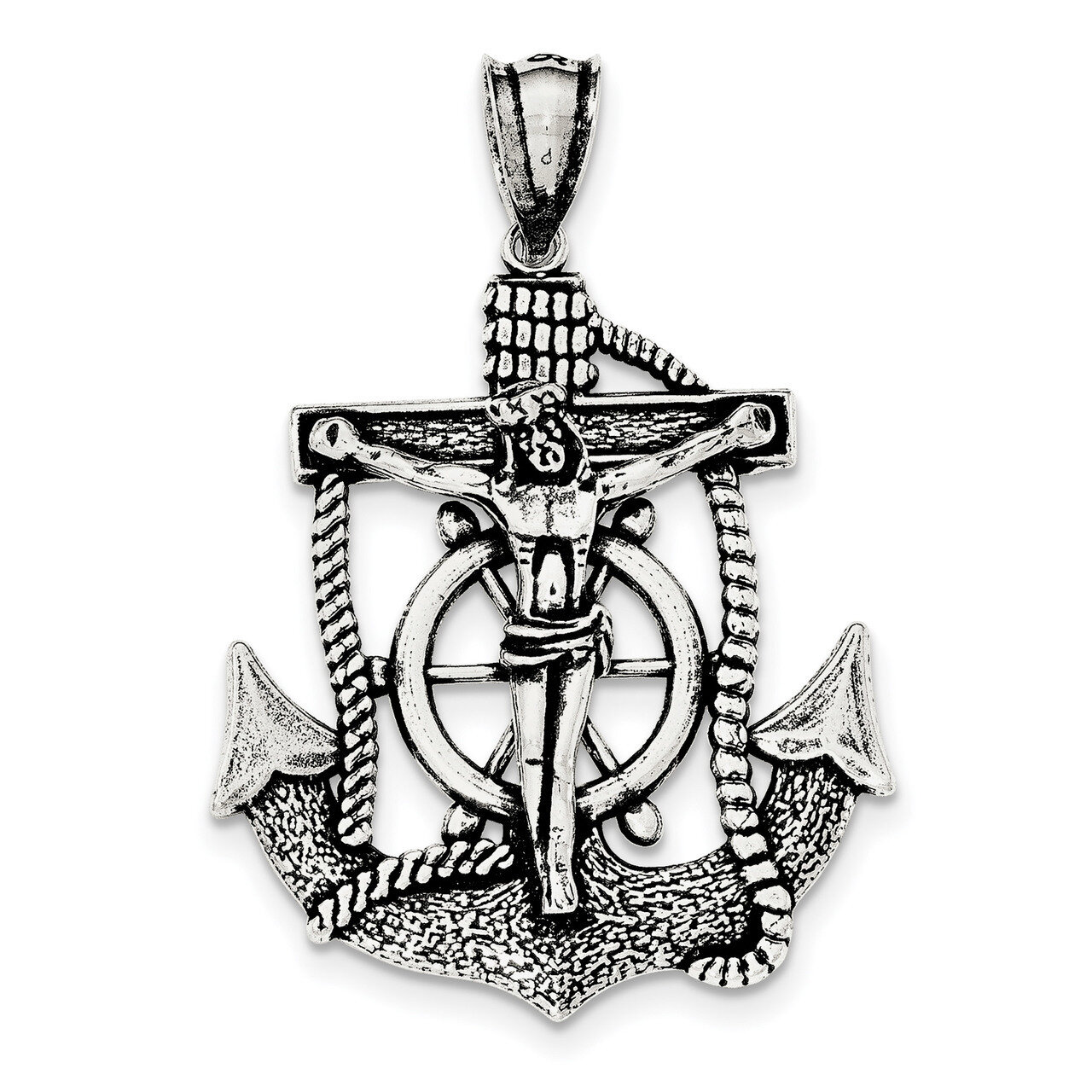 Mariner Cross Pendant Sterling Silver Antiqued QC8363, MPN: QC8363, 191101362446