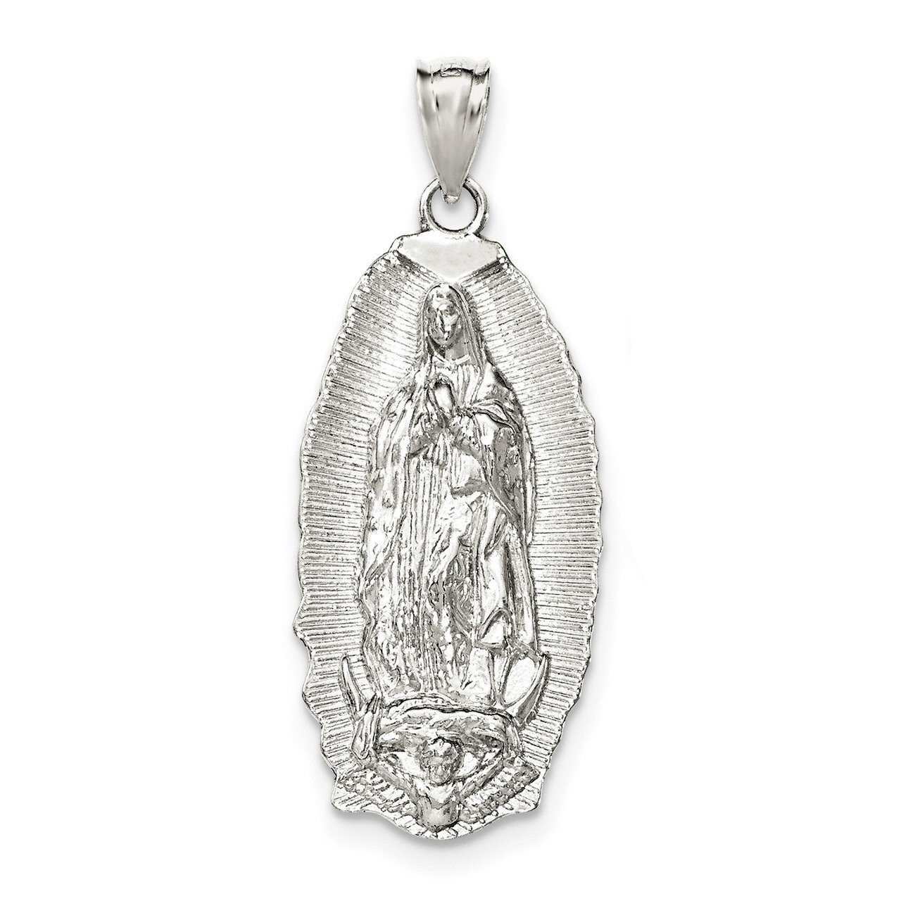 Religious Pendant Sterling Silver Polished QC8372