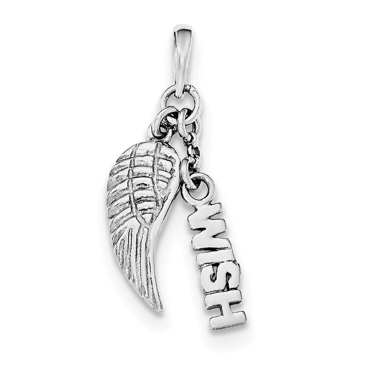 Wish/Angel Wing Pendant Sterling Silver Rhodium-plated Polished QC8418, MPN: QC8418, 886774762807
