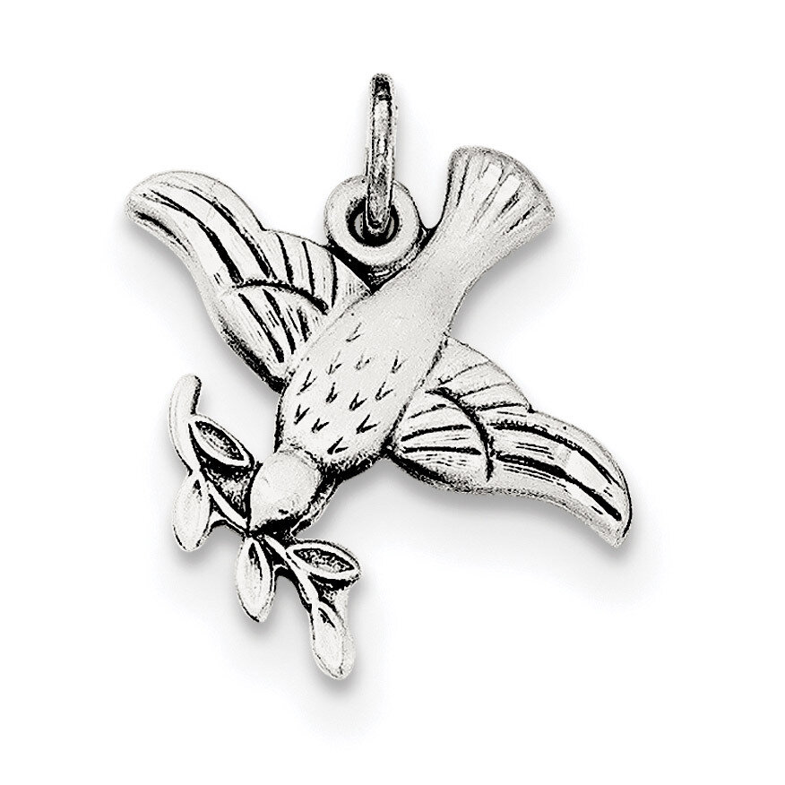 Dove Medal Pendant Sterling Silver Antiqued QC8437, MPN: QC8437, 191101359767