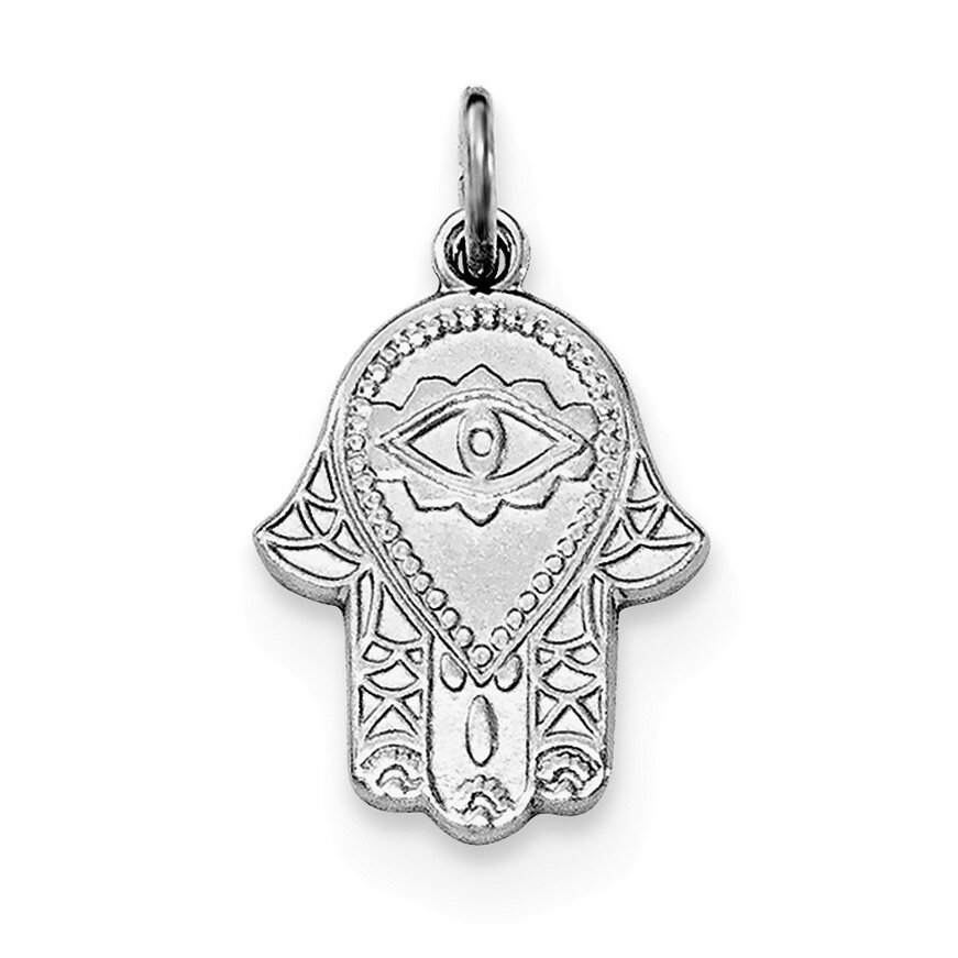 Chamseh/Hamsa Pendant Sterling Silver Rhodium-plated Polished QC8442, MPN: QC8442, 886774762883
