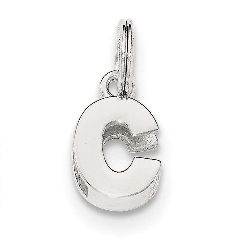 Letter C Charm Sterling Silver QC8460C, MPN: QC8460C, 191101360596