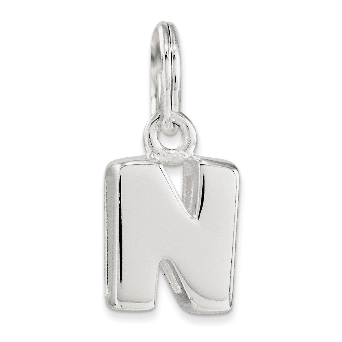 Letter N Charm Sterling Silver QC8460N, MPN: QC8460N, 191101364563