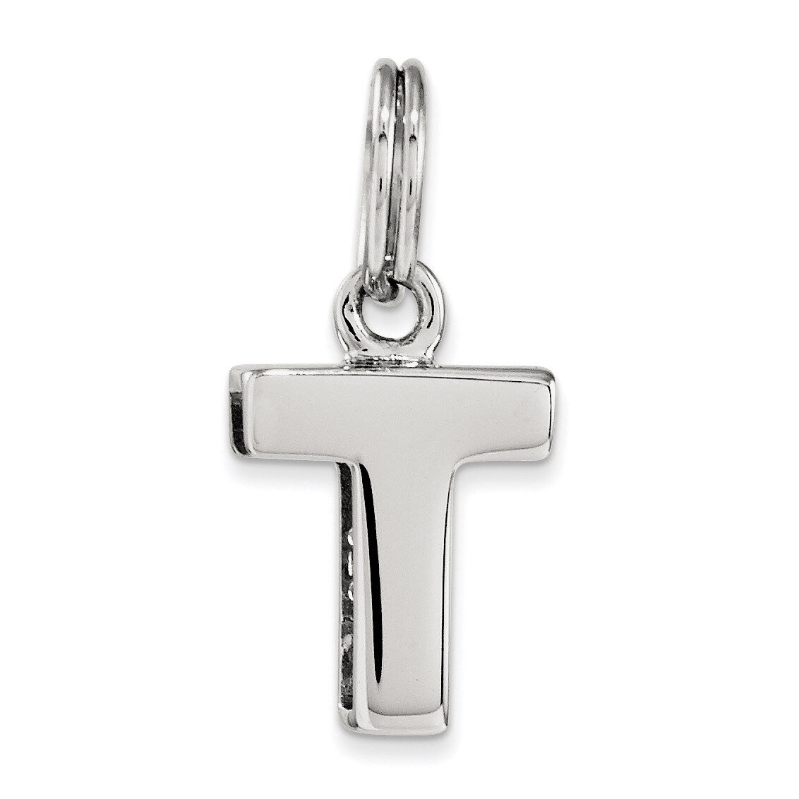 Letter T Charm Sterling Silver QC8460T, MPN: QC8460T, 191101364570