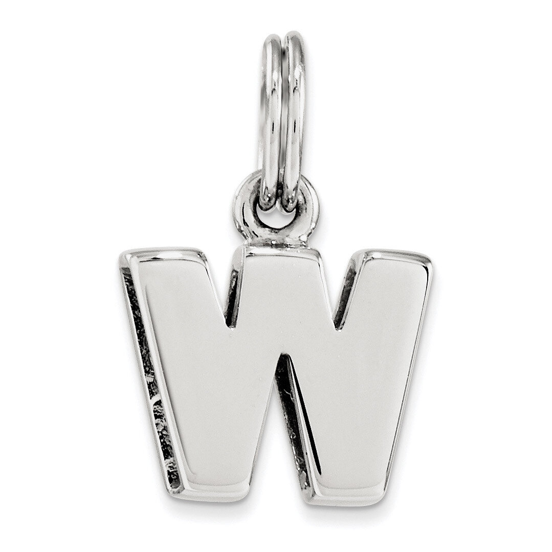 Letter W Charm Sterling Silver QC8460W, MPN: QC8460W, 191101360794