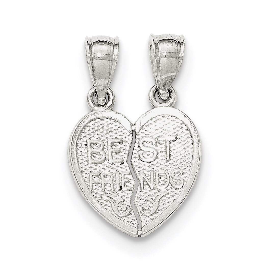 Mini Best Friends Break Away Heart Pendant Sterling Silver Polished QC8528, MPN: QC8528, 1911013594…