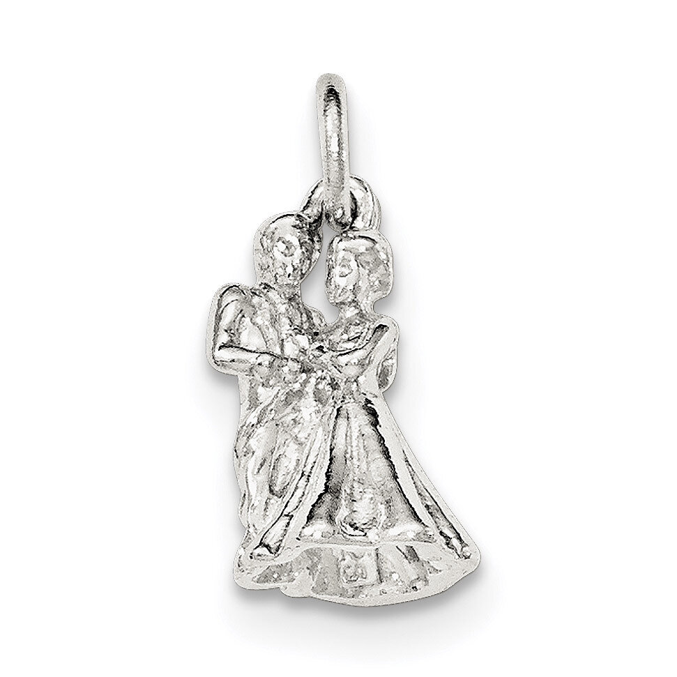 Man &amp; Woman Embracing Pendant Sterling Silver Polished QC8535, MPN: QC8535, 191101360619