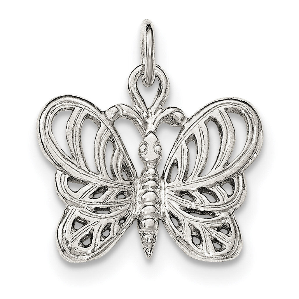 Butterfly Pendant Sterling Silver Polished QC8587, MPN: QC8587, 191101459498