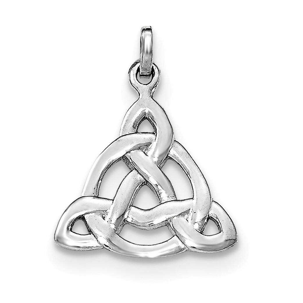 Celtic Symbol Pendant Sterling Silver Rhodium-plated Polished QC8667