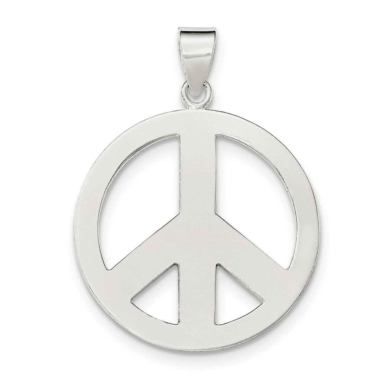 Peace Pendant Sterling Silver Polished QC8674, MPN: QC8674, 191101366918