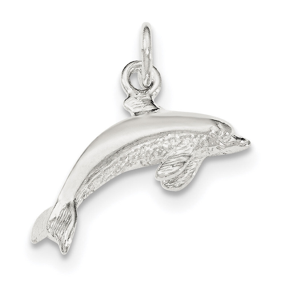 Dolphin Pendant Sterling Silver Polished QC8712