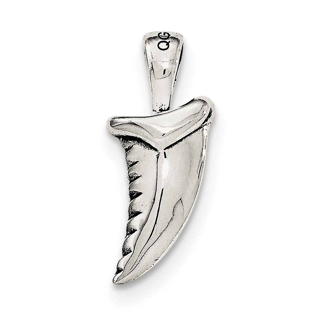 Shark tooth Pendant Sterling Silver Polished QC8731, MPN: QC8731, 191101454813