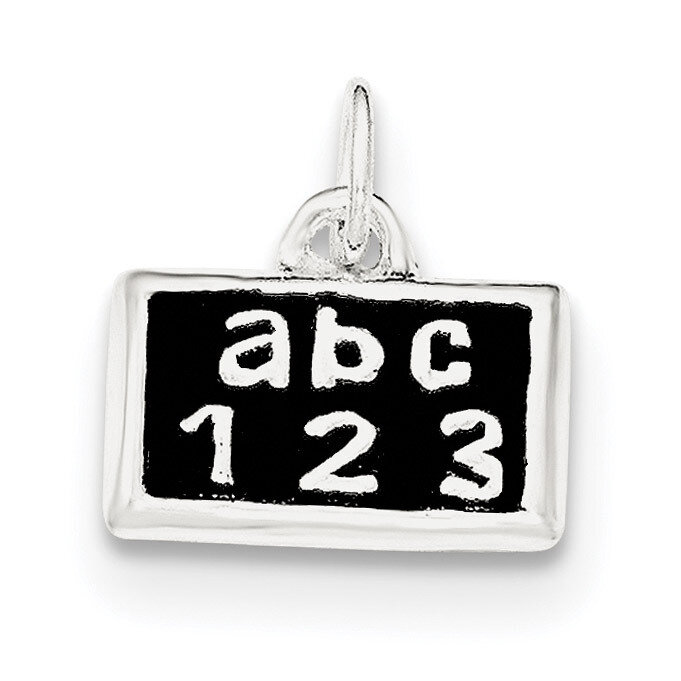 Enamel ABC 123 Pendant Sterling Silver Polished QC8814, MPN: QC8814, 191101362514