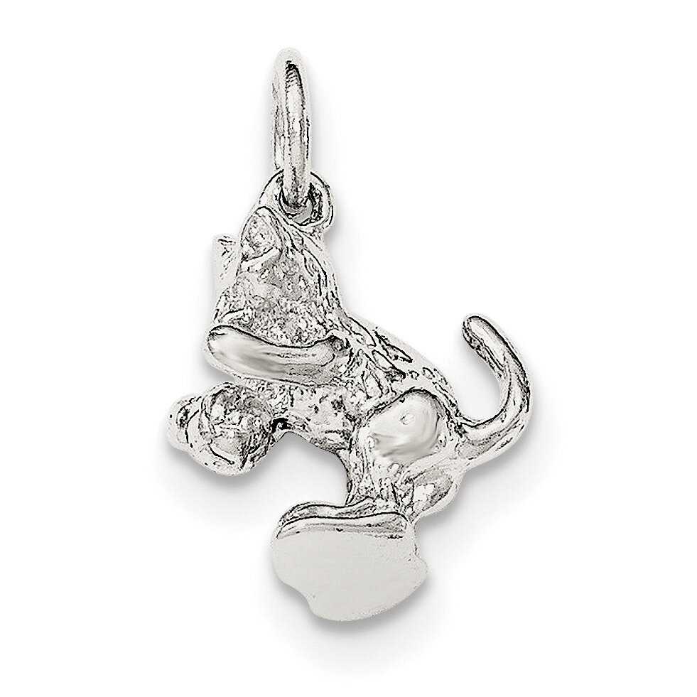 Cat Playing with Ball Pendant Sterling Silver Polished QC8886, MPN: QC8886, 191101360497
