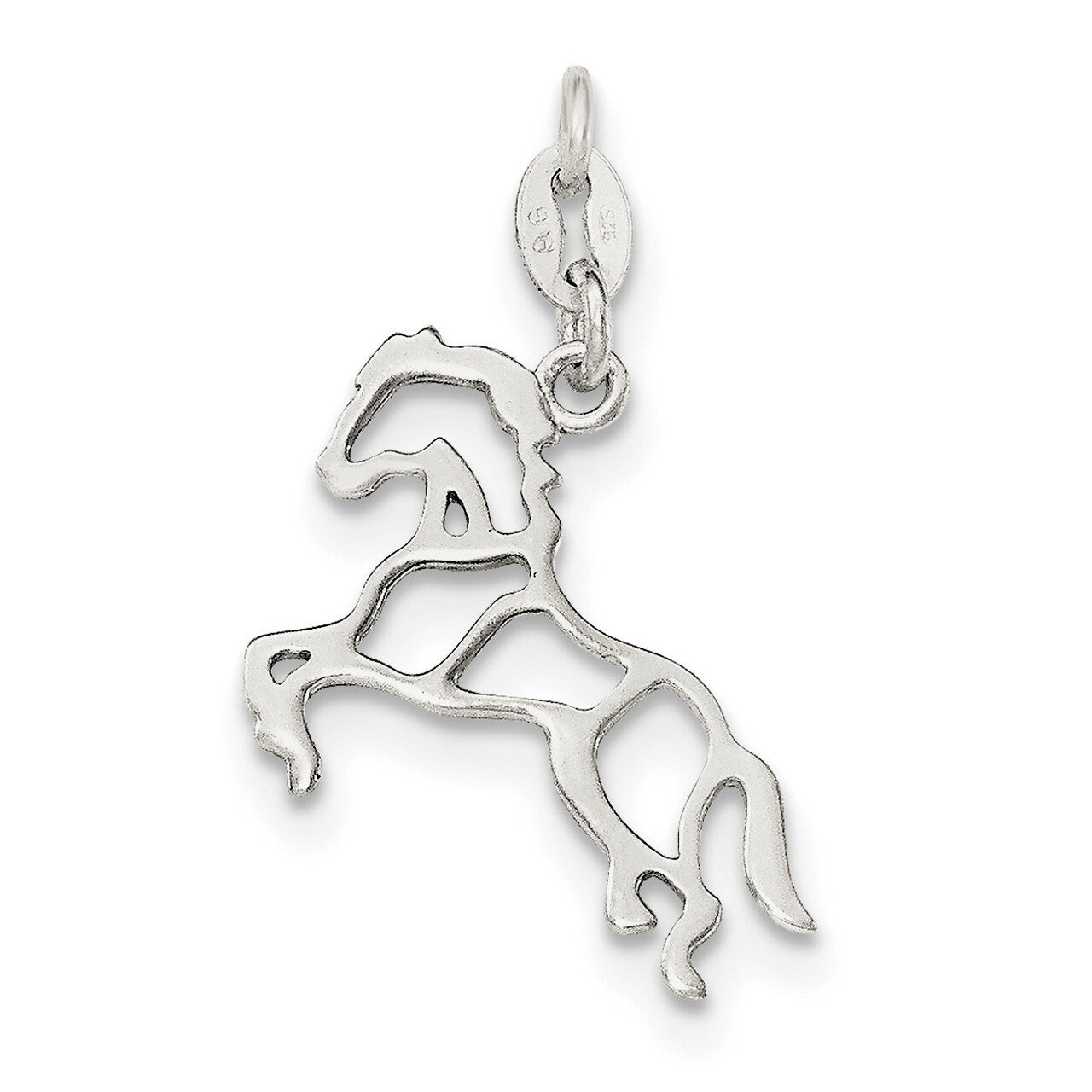 Horse Charm Sterling Silver Polished QC8894, MPN: QC8894, 191101367816
