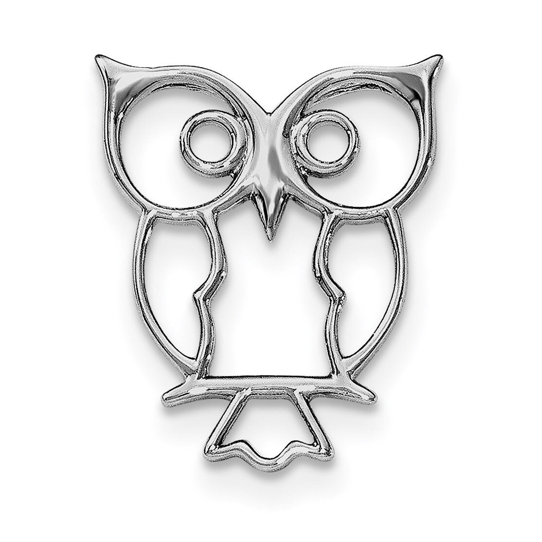 Owl Chain Slide Sterling Silver Rhodium-plated QC8936, MPN: QC8936, 191101360022