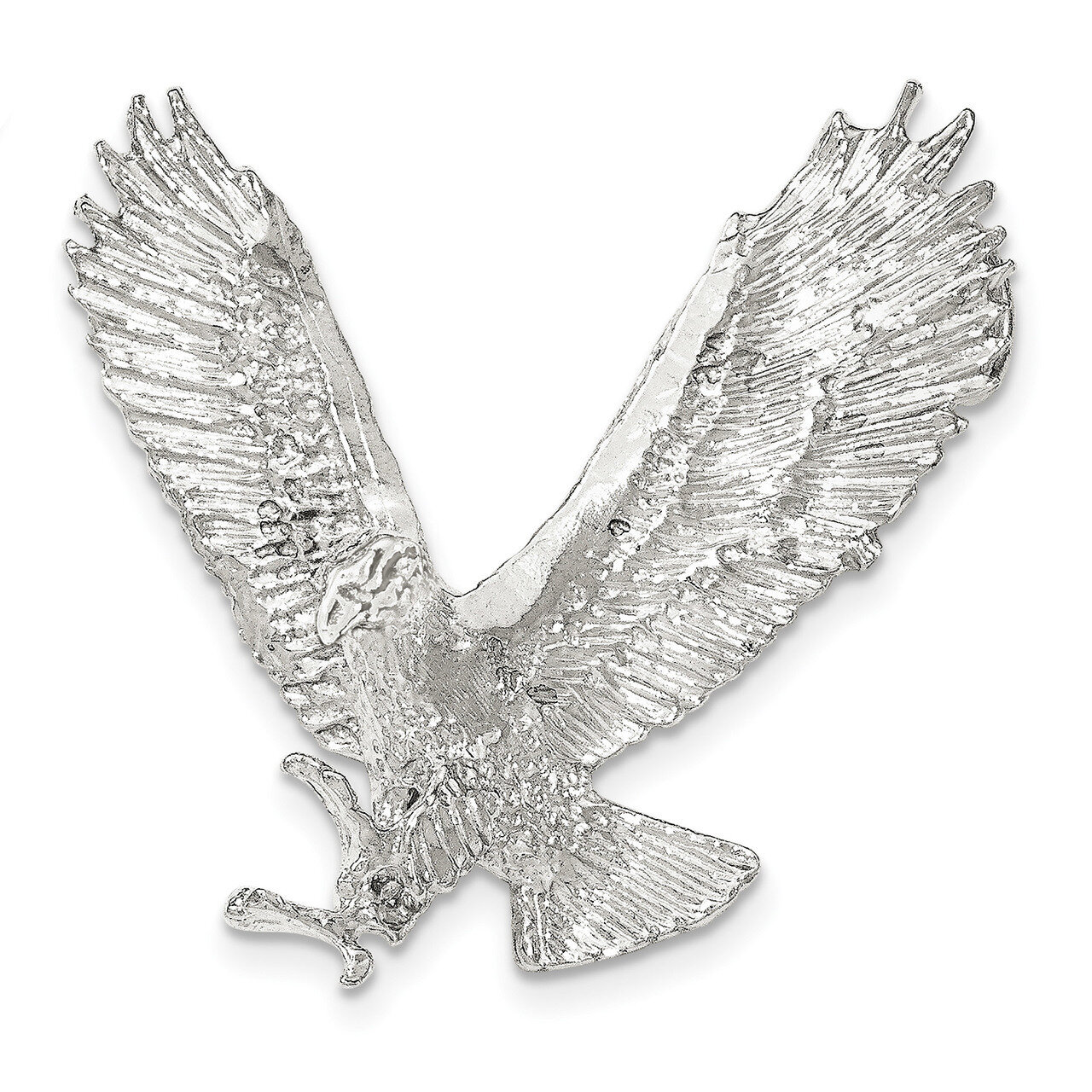 Textured Eagle Chain Slide Sterling Silver Polished QC8944, MPN: QC8944, 191101362545