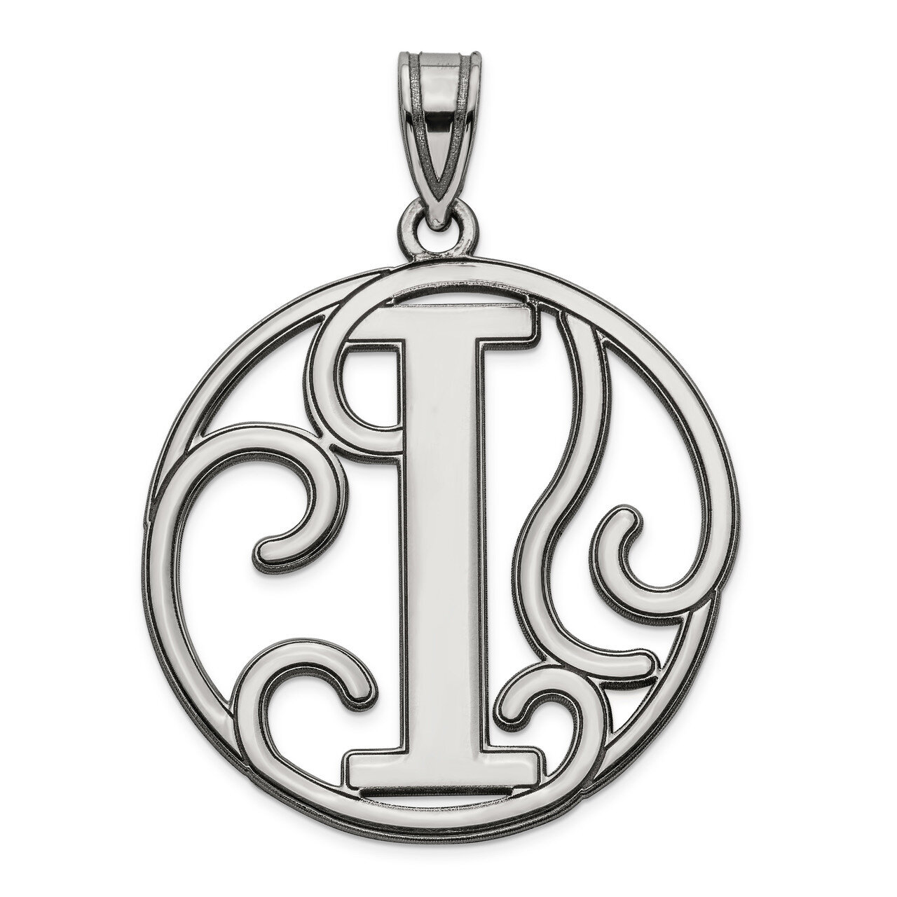 Script Initial I Charm Sterling Silver Fancy  QC8999I, MPN: QC8999I, 191101367823